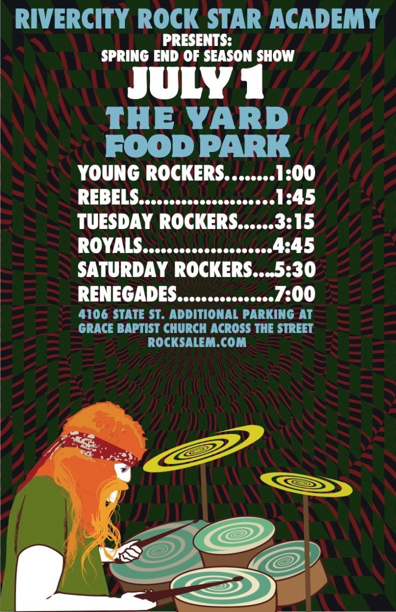 Free Concert at The Yard Food Park | RiverCity Rock Star Academy - RiverCity Rock Star Academy Music Store