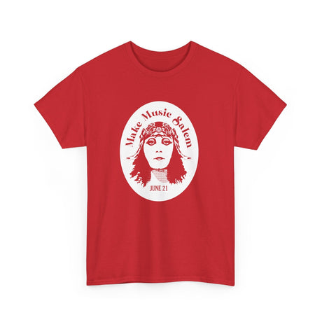 Make Music Day Salem Elsinore Girl White Logo T-Shirt T-Shirt Printify - RiverCity Rockstar Academy Music Store, Salem Keizer Oregon
