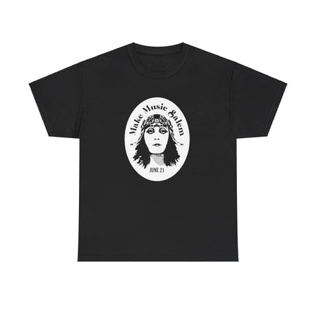 Make Music Day Salem Elsinore Girl White Logo T-Shirt T-Shirt Printify - RiverCity Rockstar Academy Music Store, Salem Keizer Oregon
