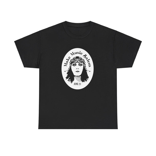 Make Music Day Salem Elsinore Girl White Logo T-Shirt T-Shirt Printify - RiverCity Rockstar Academy Music Store, Salem Keizer Oregon