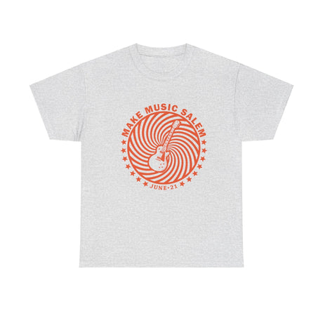 Make Music Day Salem Spiral Guitar Orange Logo T-Shirt T-Shirt Printify - RiverCity Rockstar Academy Music Store, Salem Keizer Oregon