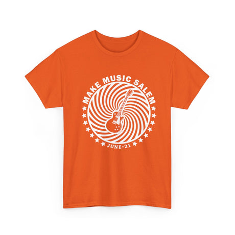 Make Music Salem Guitar Spiral T-Shirt T-Shirt Printify - RiverCity Rockstar Academy Music Store, Salem Keizer Oregon