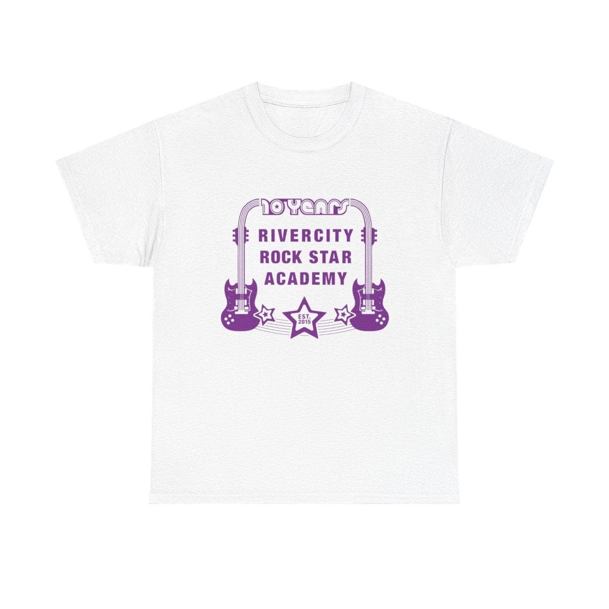 RiverCity 10 Year Anniversary T-Shirts (White) Apparel RiverCity Music Store - RiverCity Rockstar Academy Music Store, Salem Keizer Oregon