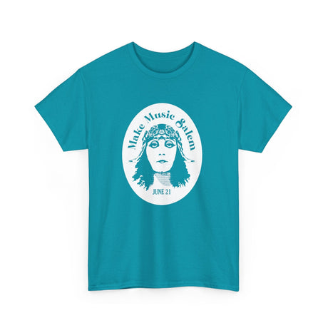 Make Music Day Salem Elsinore Girl White Logo T-Shirt T-Shirt Printify - RiverCity Rockstar Academy Music Store, Salem Keizer Oregon