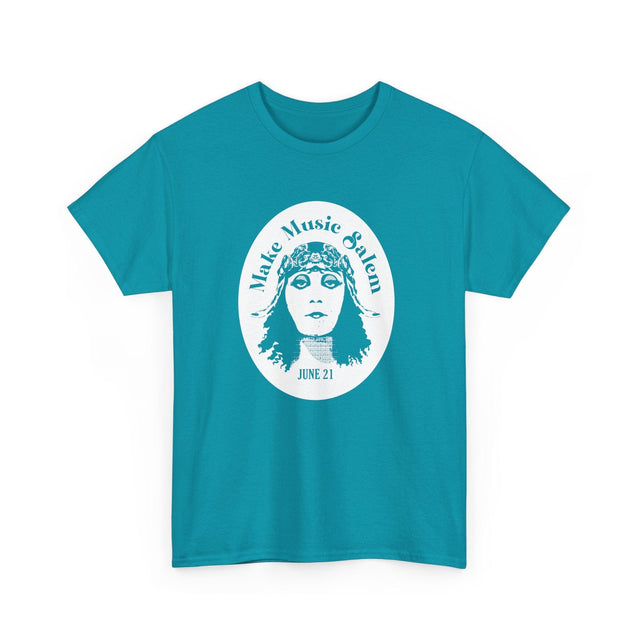 Make Music Day Salem Elsinore Girl White Logo T-Shirt T-Shirt Printify - RiverCity Rockstar Academy Music Store, Salem Keizer Oregon