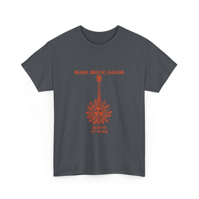 Make Music Day Salem Sun Guitar Orange Logo T-Shirt T-Shirt Printify - RiverCity Rockstar Academy Music Store, Salem Keizer Oregon