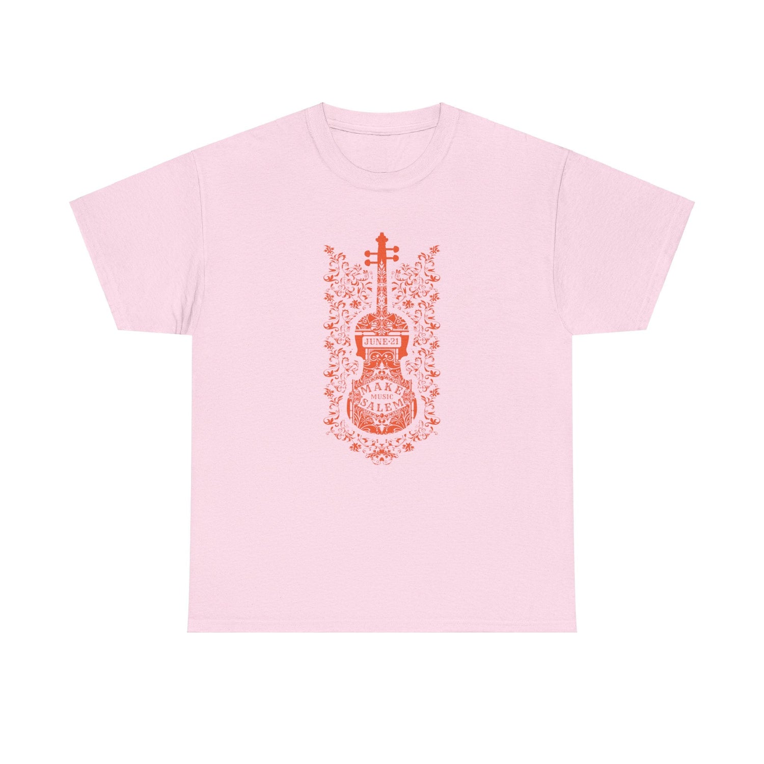 Make Music Salem Floral Violin T-Shirt T-Shirt Printify - RiverCity Rockstar Academy Music Store, Salem Keizer Oregon