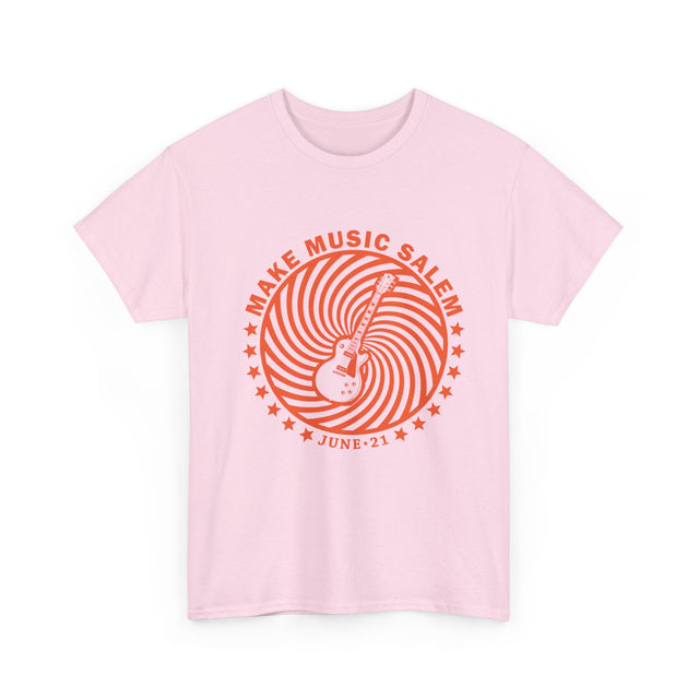 Make Music Day Salem Spiral Guitar Orange Logo T-Shirt T-Shirt Printify - RiverCity Rockstar Academy Music Store, Salem Keizer Oregon