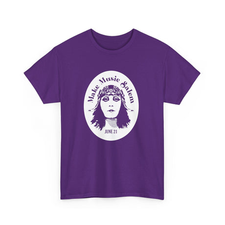Make Music Day Salem Elsinore Girl White Logo T-Shirt T-Shirt Printify - RiverCity Rockstar Academy Music Store, Salem Keizer Oregon