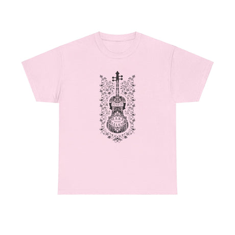 Make Music Day Salem Floral Violin Black Logo T-Shirt T-Shirt Printify - RiverCity Rockstar Academy Music Store, Salem Keizer Oregon