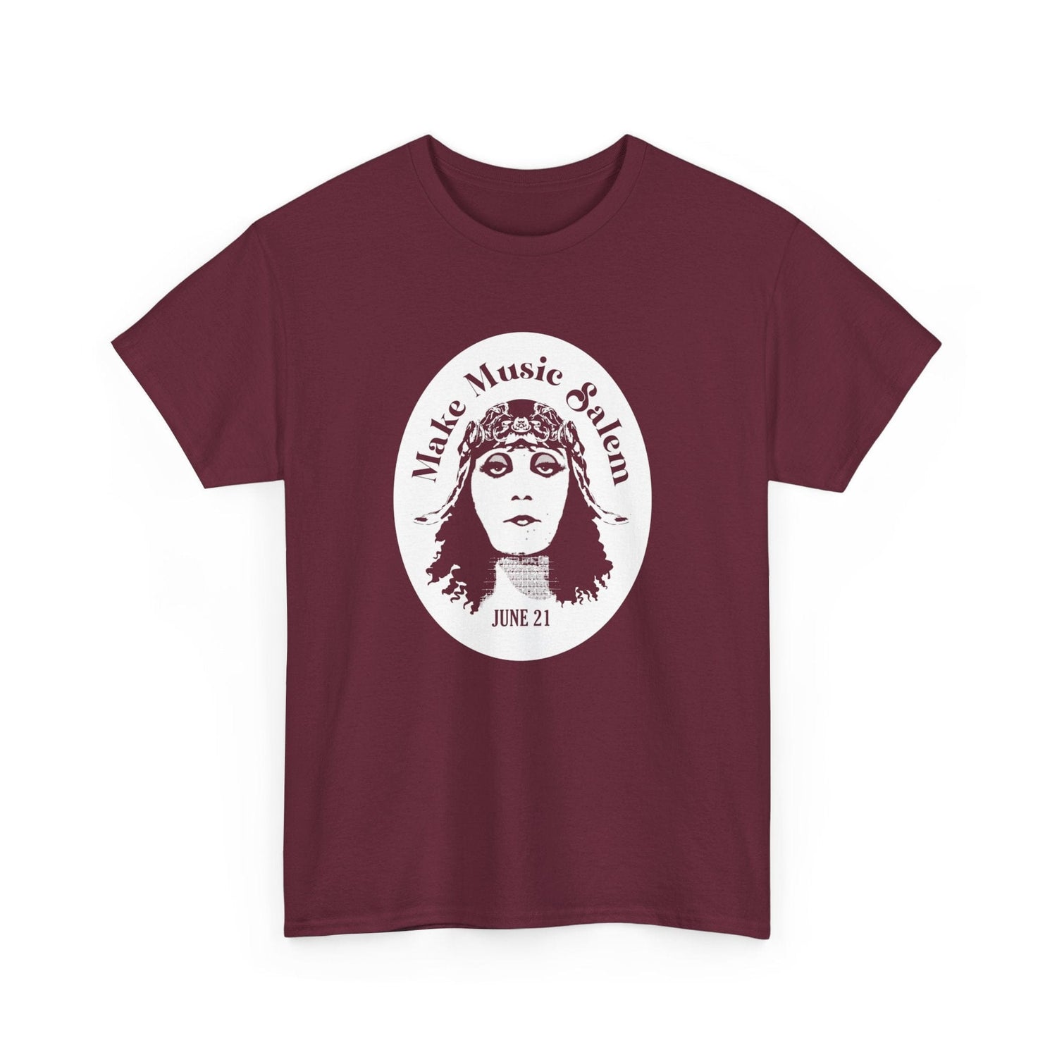Make Music Day Salem Elsinore Girl White Logo T-Shirt T-Shirt Printify - RiverCity Rockstar Academy Music Store, Salem Keizer Oregon