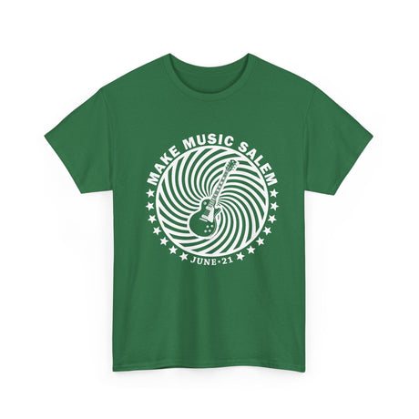 Make Music Salem Guitar Spiral T-Shirt T-Shirt Printify - RiverCity Rockstar Academy Music Store, Salem Keizer Oregon