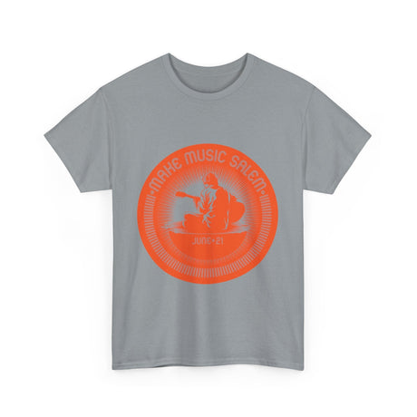 Make Music Day Salem Guitar Guy Orange Logo T-Shirt T-Shirt Printify - RiverCity Rockstar Academy Music Store, Salem Keizer Oregon