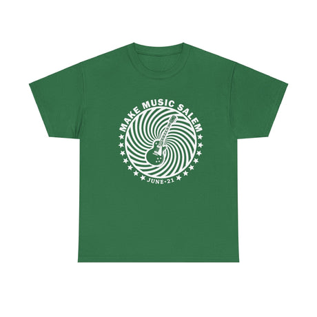Make Music Salem Guitar Spiral T-Shirt T-Shirt Printify - RiverCity Rockstar Academy Music Store, Salem Keizer Oregon