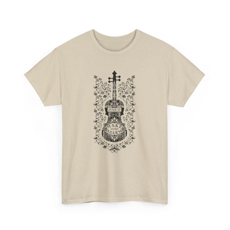 Make Music Day Salem Floral Violin Black Logo T-Shirt T-Shirt Printify - RiverCity Rockstar Academy Music Store, Salem Keizer Oregon