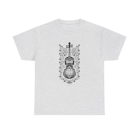 Make Music Day Salem Floral Violin Black Logo T-Shirt T-Shirt Printify - RiverCity Rockstar Academy Music Store, Salem Keizer Oregon