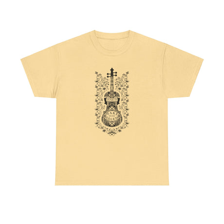 Make Music Day Salem Floral Violin Black Logo T-Shirt T-Shirt Printify - RiverCity Rockstar Academy Music Store, Salem Keizer Oregon