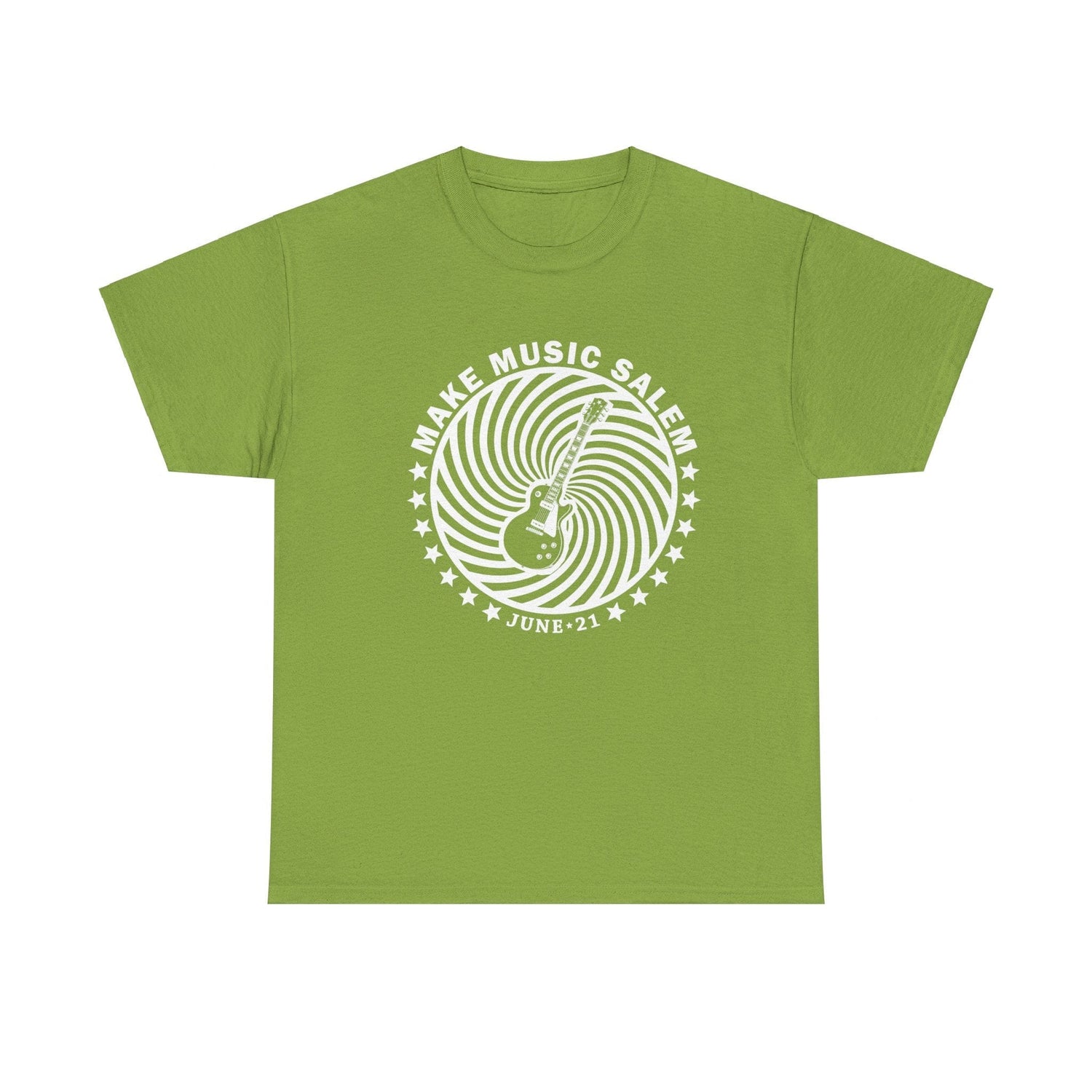 Make Music Salem Guitar Spiral T-Shirt T-Shirt Printify - RiverCity Rockstar Academy Music Store, Salem Keizer Oregon