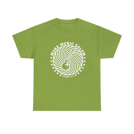 Make Music Salem Guitar Spiral T-Shirt T-Shirt Printify - RiverCity Rockstar Academy Music Store, Salem Keizer Oregon