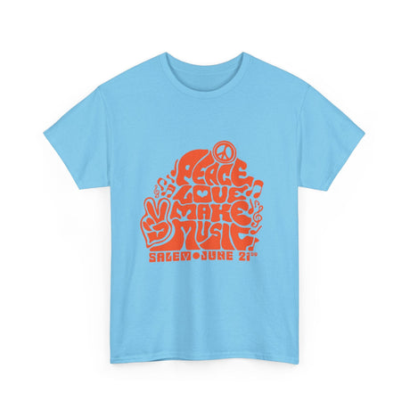 Make Music Day Salem Peace Love Orange Logo T-Shirt T-Shirt Printify - RiverCity Rockstar Academy Music Store, Salem Keizer Oregon