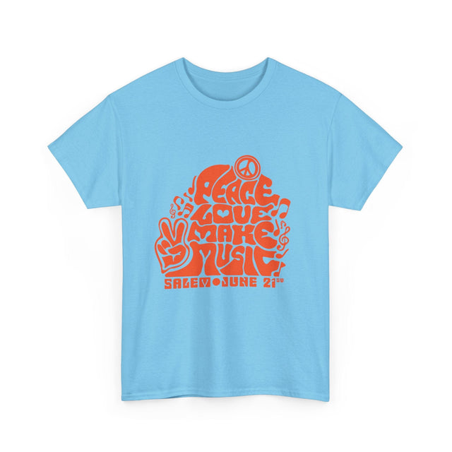 Make Music Day Salem Peace Love Orange Logo T-Shirt T-Shirt Printify - RiverCity Rockstar Academy Music Store, Salem Keizer Oregon