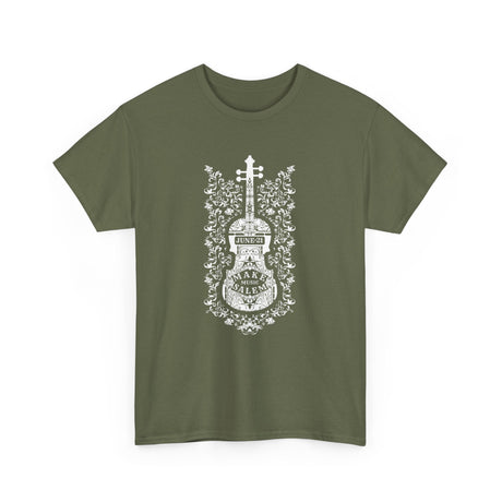 Make Music Day Salem Floral Violin White Logo T-Shirt T-Shirt Printify - RiverCity Rockstar Academy Music Store, Salem Keizer Oregon