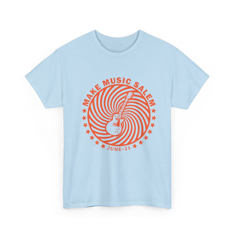 Make Music Day Salem Spiral Guitar Orange Logo T-Shirt T-Shirt Printify - RiverCity Rockstar Academy Music Store, Salem Keizer Oregon