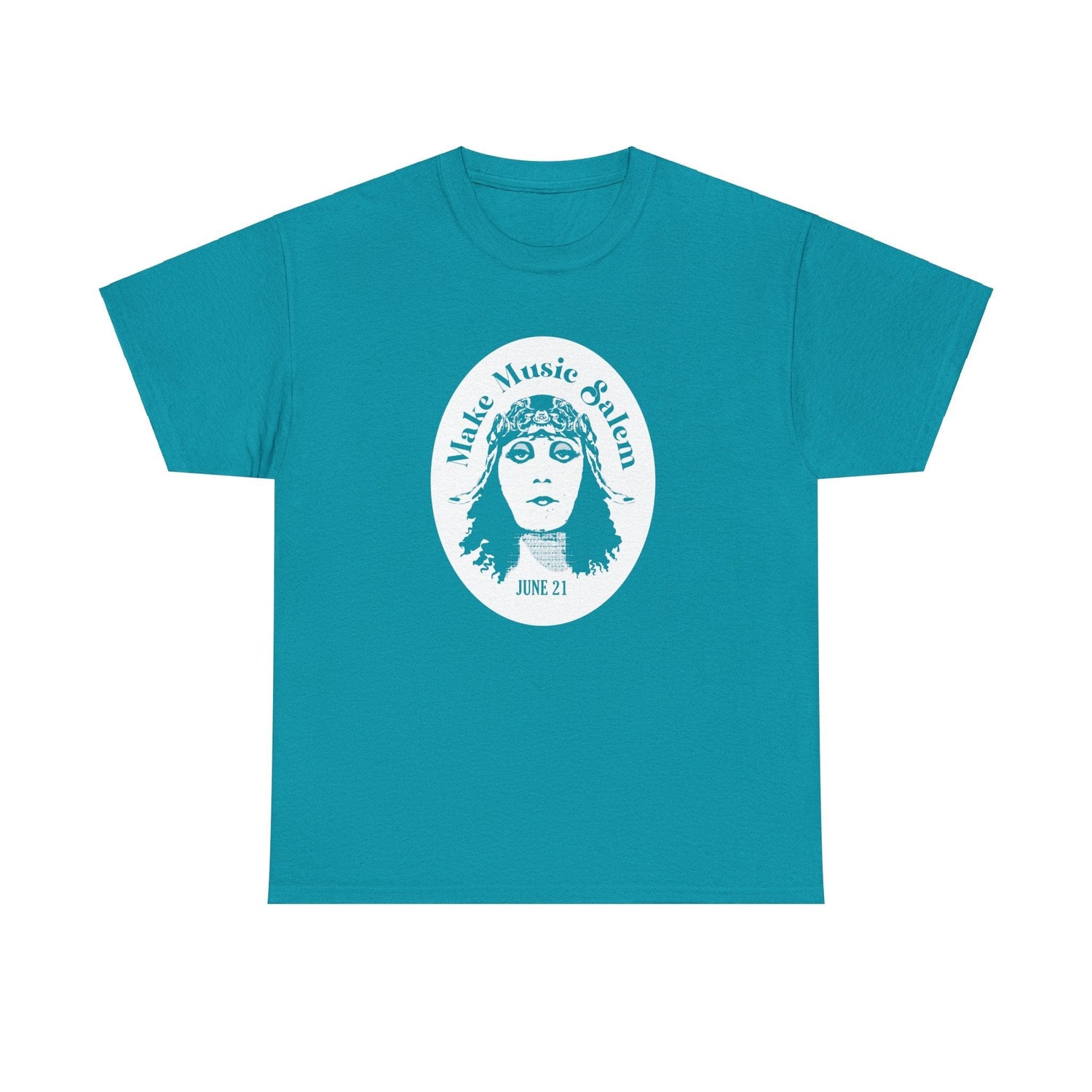 Make Music Day Salem Elsinore Girl White Logo T-Shirt T-Shirt Printify - RiverCity Rockstar Academy Music Store, Salem Keizer Oregon