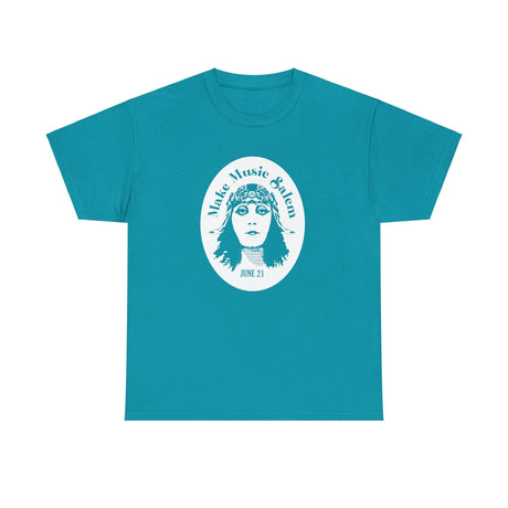 Make Music Day Salem Elsinore Girl White Logo T-Shirt T-Shirt Printify - RiverCity Rockstar Academy Music Store, Salem Keizer Oregon