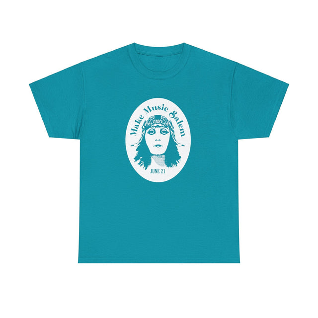 Make Music Day Salem Elsinore Girl White Logo T-Shirt T-Shirt Printify - RiverCity Rockstar Academy Music Store, Salem Keizer Oregon