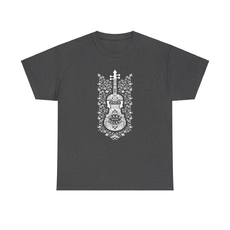 Make Music Day Salem Floral Violin White Logo T-Shirt T-Shirt Printify - RiverCity Rockstar Academy Music Store, Salem Keizer Oregon