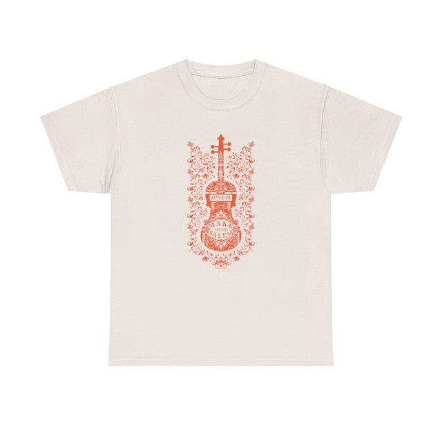 Make Music Salem Floral Violin T-Shirt T-Shirt Printify - RiverCity Rockstar Academy Music Store, Salem Keizer Oregon