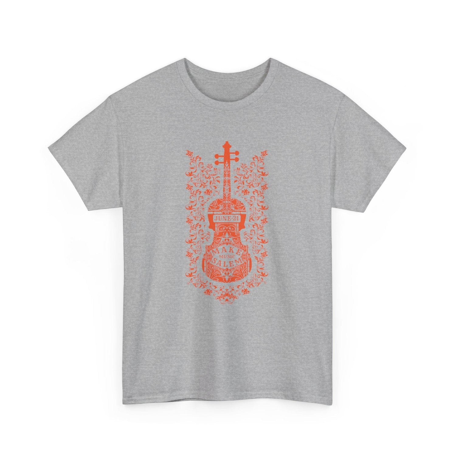 Make Music Salem Floral Violin T-Shirt T-Shirt Printify - RiverCity Rockstar Academy Music Store, Salem Keizer Oregon