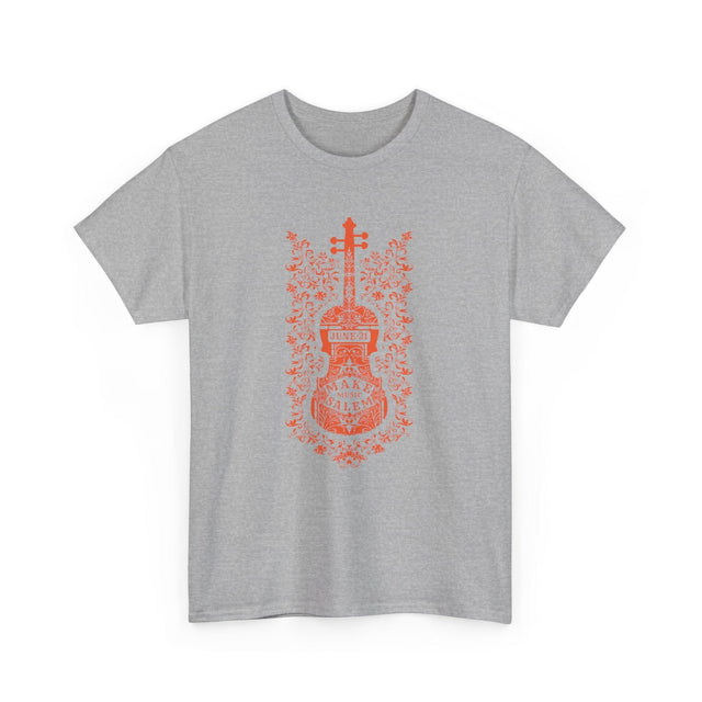 Make Music Salem Floral Violin T-Shirt T-Shirt Printify - RiverCity Rockstar Academy Music Store, Salem Keizer Oregon