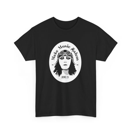 Make Music Day Salem Elsinore Girl White Logo T-Shirt T-Shirt Printify - RiverCity Rockstar Academy Music Store, Salem Keizer Oregon