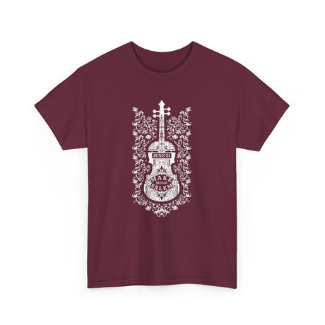 Make Music Day Salem Floral Violin White Logo T-Shirt T-Shirt Printify - RiverCity Rockstar Academy Music Store, Salem Keizer Oregon