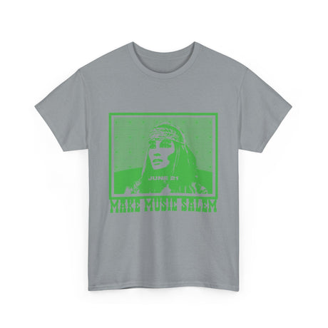 Make Music Day Salem Raquel Welch Green Logo T-Shirt T-Shirt Printify - RiverCity Rockstar Academy Music Store, Salem Keizer Oregon