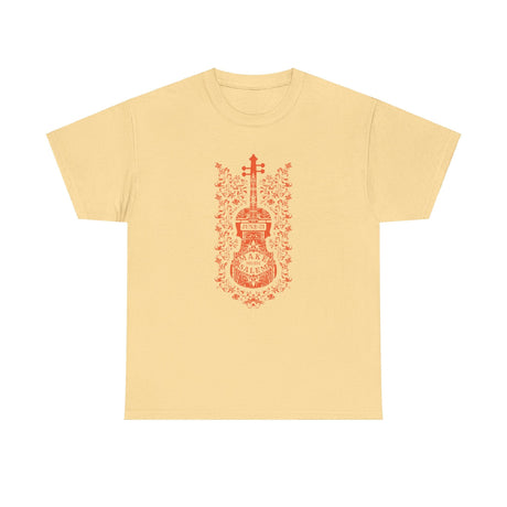 Make Music Salem Floral Violin T-Shirt T-Shirt Printify - RiverCity Rockstar Academy Music Store, Salem Keizer Oregon