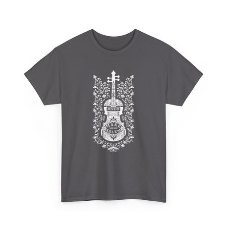 Make Music Day Salem Floral Violin White Logo T-Shirt T-Shirt Printify - RiverCity Rockstar Academy Music Store, Salem Keizer Oregon