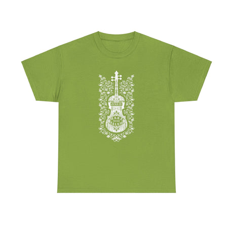Make Music Day Salem Floral Violin White Logo T-Shirt T-Shirt Printify - RiverCity Rockstar Academy Music Store, Salem Keizer Oregon