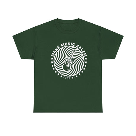 Make Music Salem Guitar Spiral T-Shirt T-Shirt Printify - RiverCity Rockstar Academy Music Store, Salem Keizer Oregon