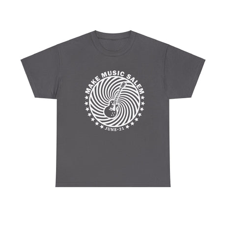 Make Music Salem Guitar Spiral T-Shirt T-Shirt Printify - RiverCity Rockstar Academy Music Store, Salem Keizer Oregon