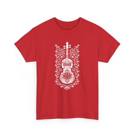 Make Music Day Salem Floral Violin White Logo T-Shirt T-Shirt Printify - RiverCity Rockstar Academy Music Store, Salem Keizer Oregon