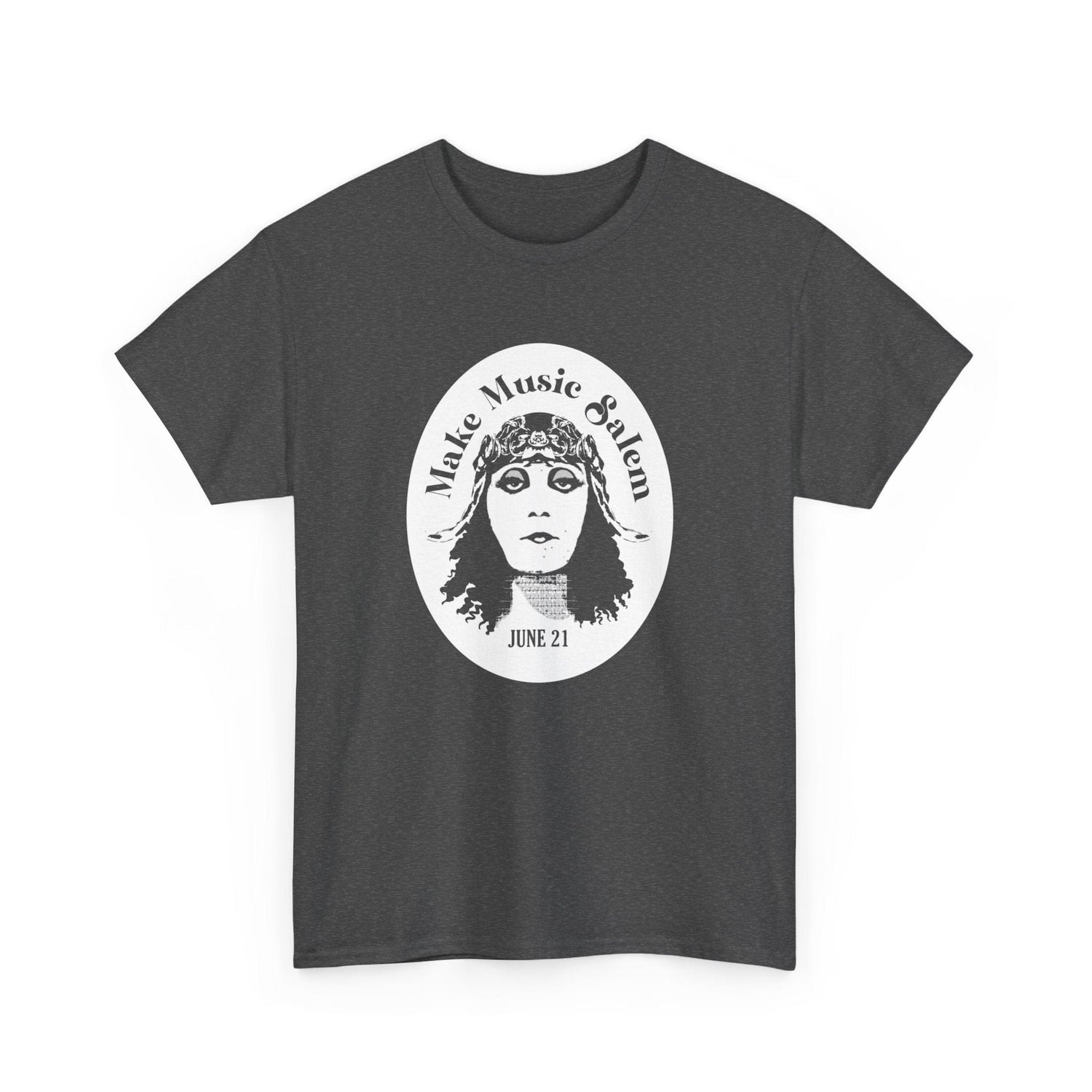 Make Music Day Salem Elsinore Girl White Logo T-Shirt T-Shirt Printify - RiverCity Rockstar Academy Music Store, Salem Keizer Oregon