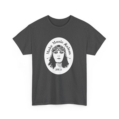 Make Music Day Salem Elsinore Girl White Logo T-Shirt T-Shirt Printify - RiverCity Rockstar Academy Music Store, Salem Keizer Oregon
