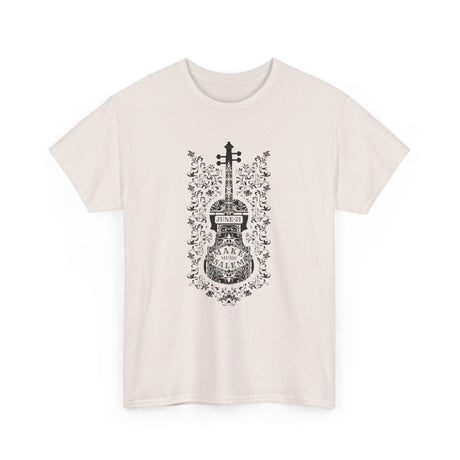 Make Music Day Salem Floral Violin Black Logo T-Shirt T-Shirt Printify - RiverCity Rockstar Academy Music Store, Salem Keizer Oregon