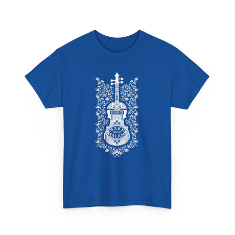 Make Music Day Salem Floral Violin White Logo T-Shirt T-Shirt Printify - RiverCity Rockstar Academy Music Store, Salem Keizer Oregon