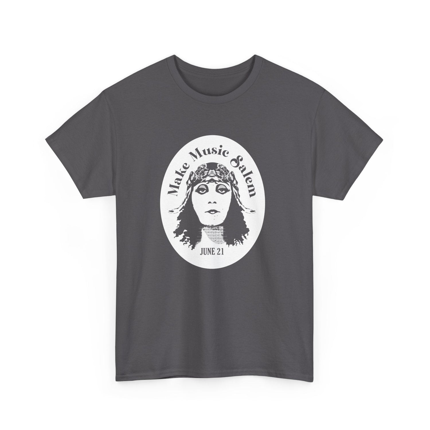 Make Music Day Salem Elsinore Girl White Logo T-Shirt T-Shirt Printify - RiverCity Rockstar Academy Music Store, Salem Keizer Oregon