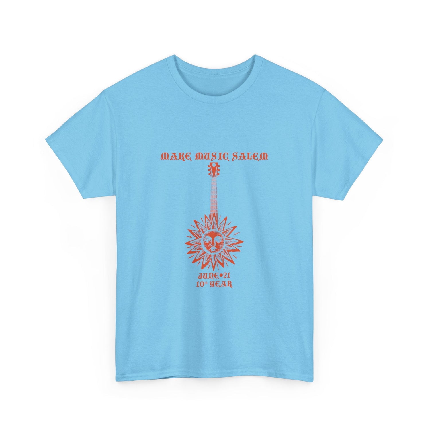 Make Music Day Salem Sun Guitar Orange Logo T-Shirt T-Shirt Printify - RiverCity Rockstar Academy Music Store, Salem Keizer Oregon