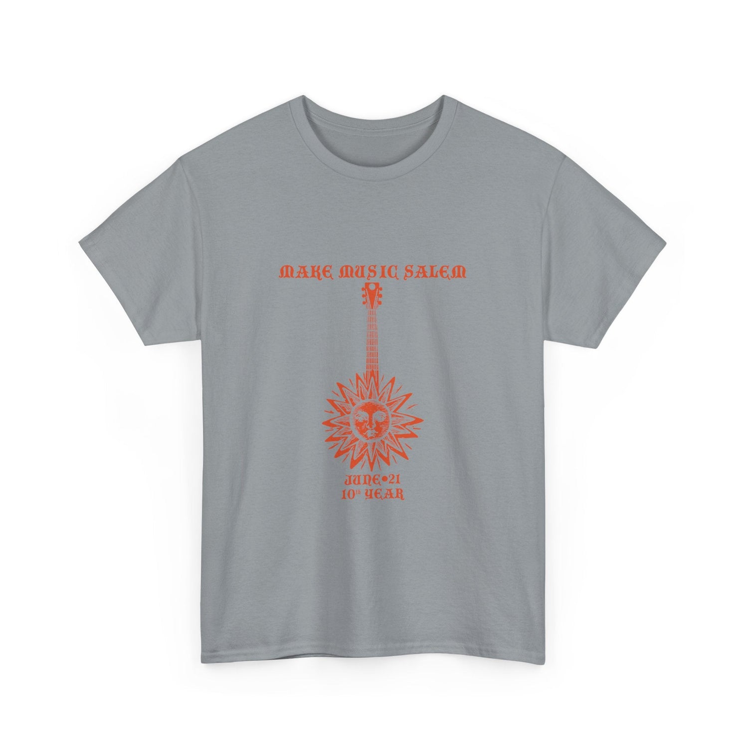 Make Music Day Salem Sun Guitar Orange Logo T-Shirt T-Shirt Printify - RiverCity Rockstar Academy Music Store, Salem Keizer Oregon